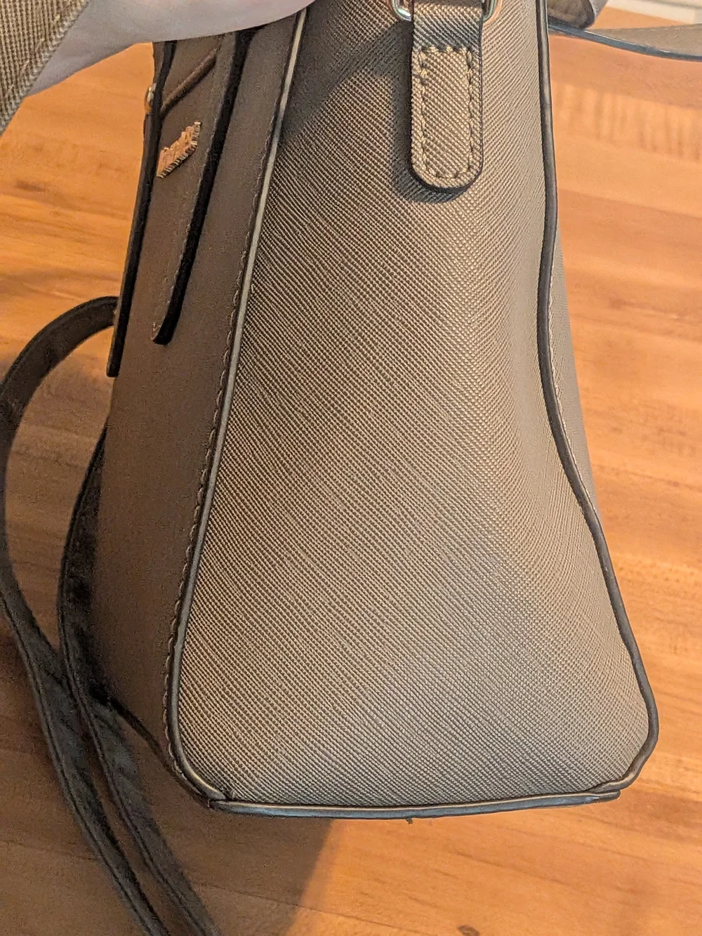 Montana West Select Gray Saffiano Vegan Leather Satchel & Crossbody Bag